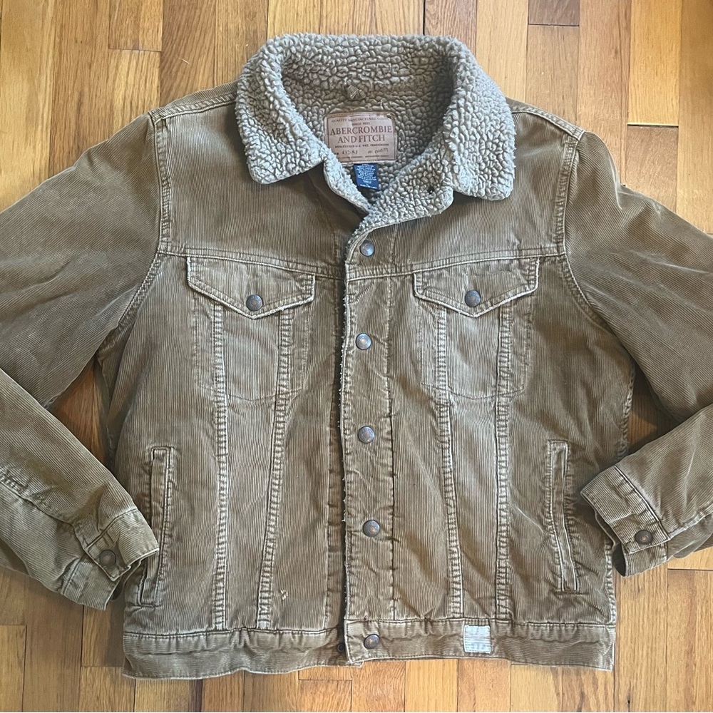 Abercrombie and Fitch Corduroy Sherpa Lined Jacket